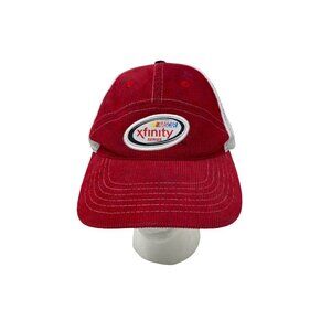 NASCAR Xfinity Series Corduroy Comcast Red & White Adjustable Hat Cap Free Ship.